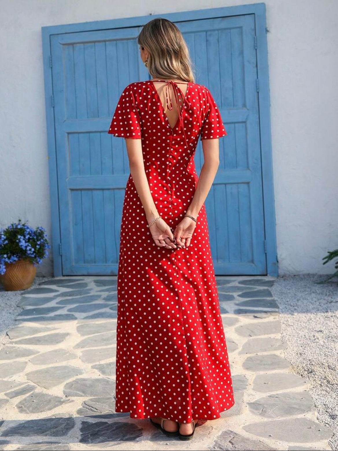 Dotted Print Dress