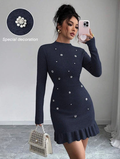 Midnight Pearl Knit Dress