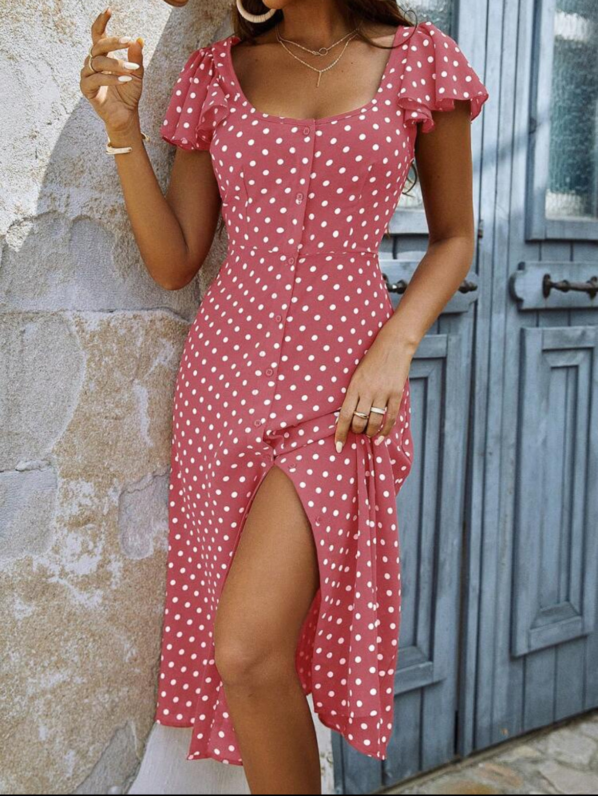 Dotted pink dress