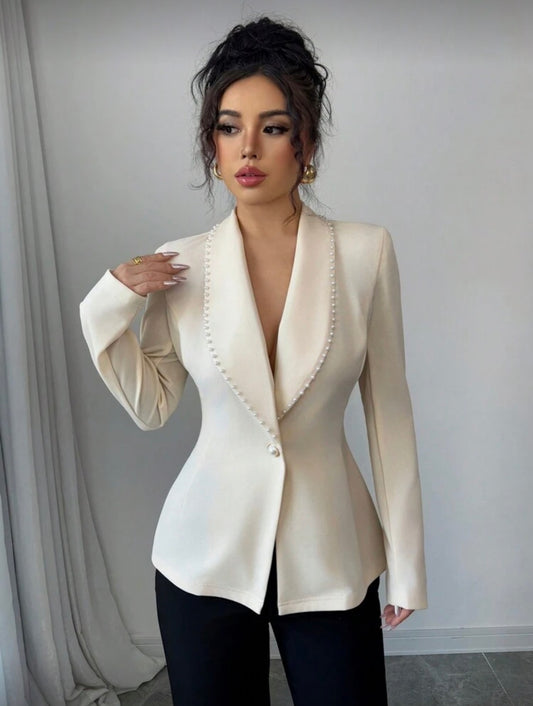 Blazer with pearls