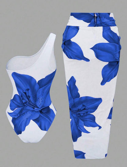 Swimsuit - blue flower