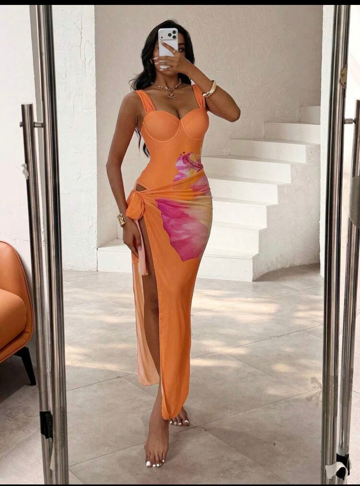 Swimsuit with coverup