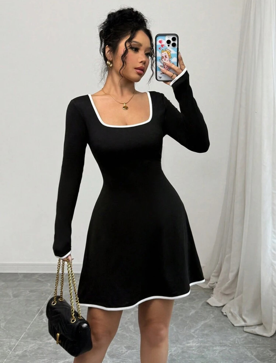 Mini black dress
