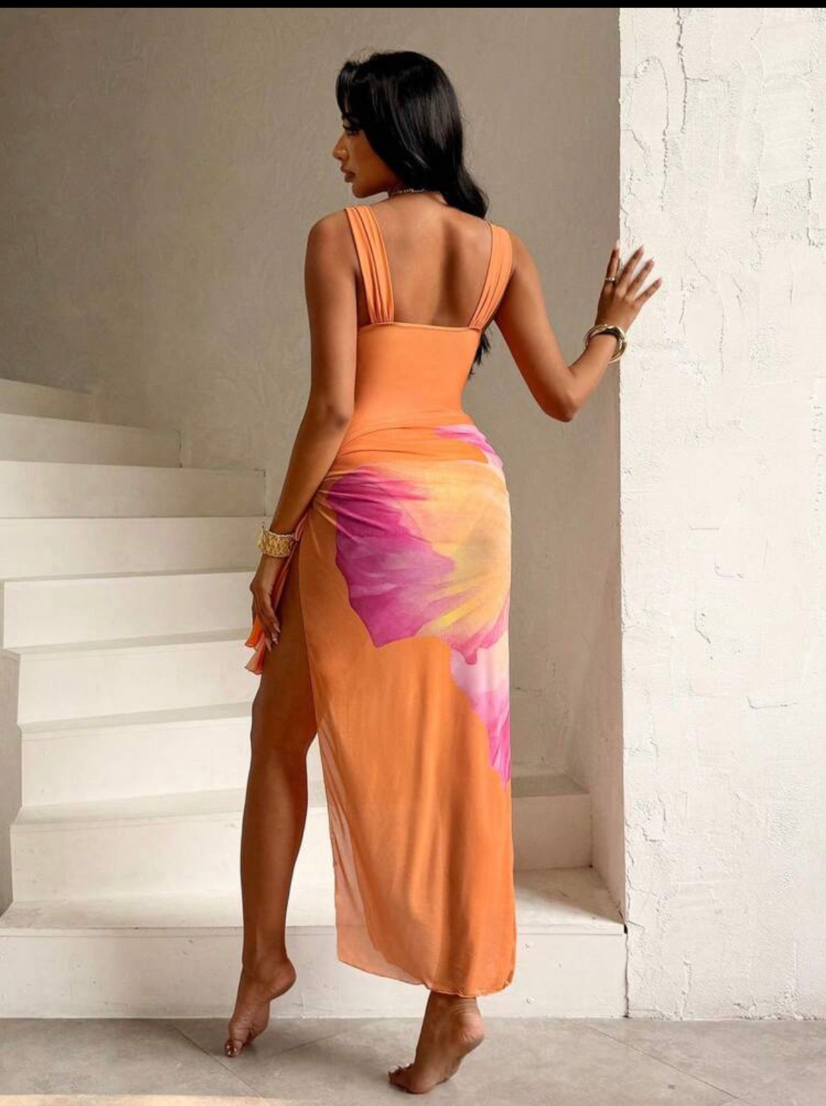 Swimsuit with coverup