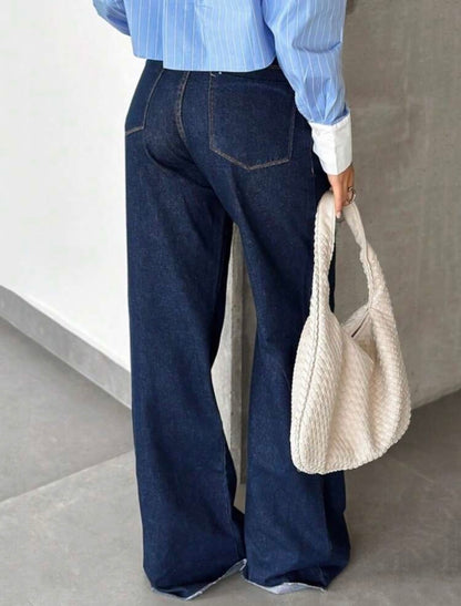 New Ankle Length Elastic Women's Flared Jeans
