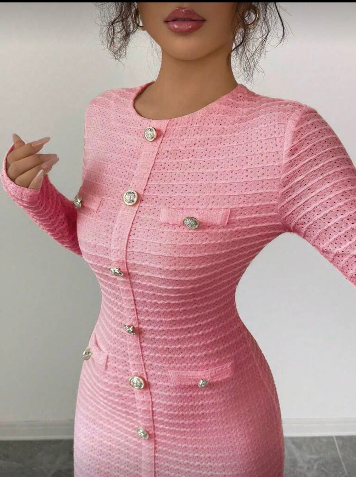 Plain knitted fabric Dress