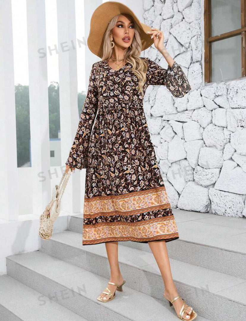 Long sleeve dress cotton