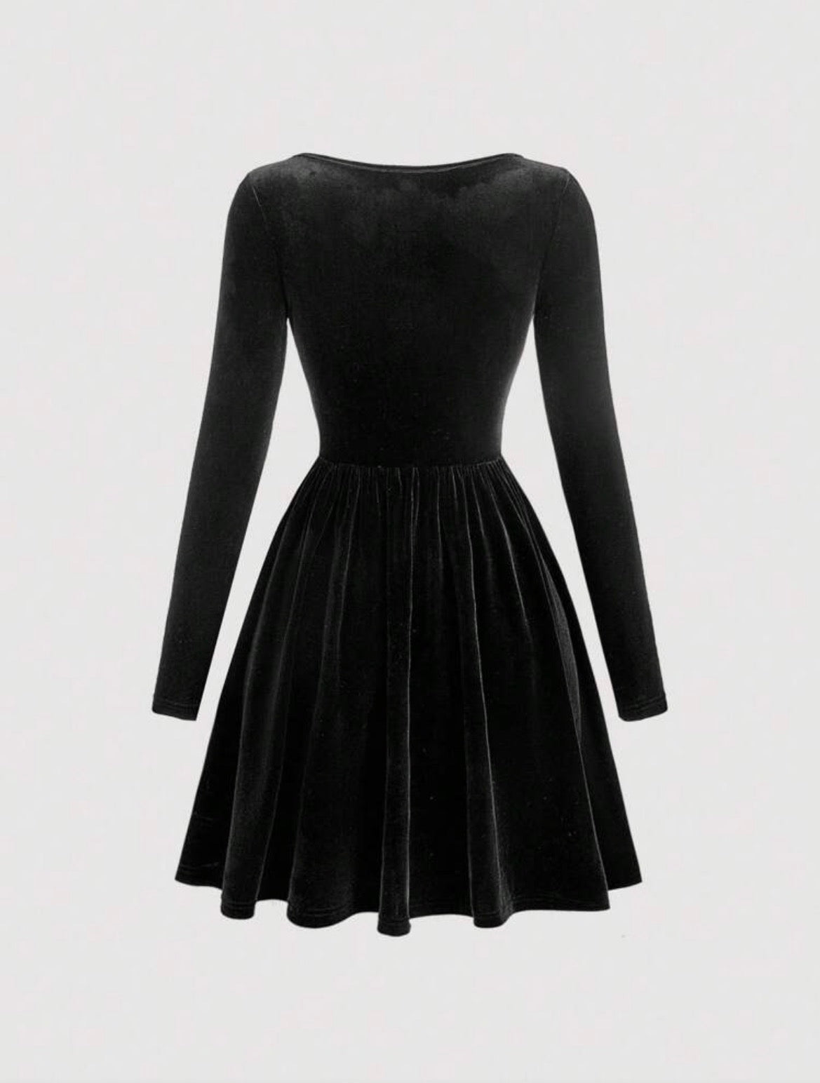 Noir Velvet Pearl Dress