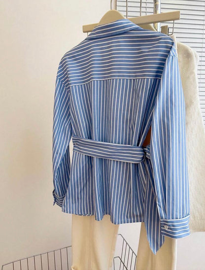 Long sleeves stripped top