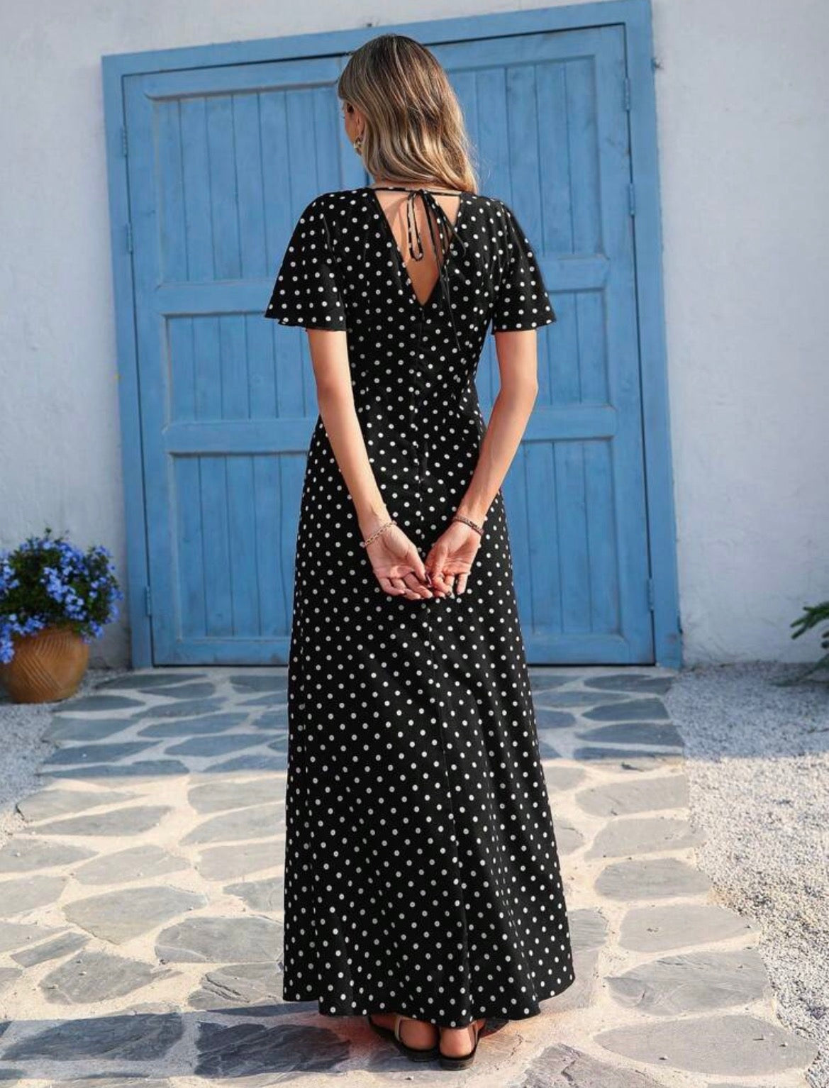 Dotted Print Dress