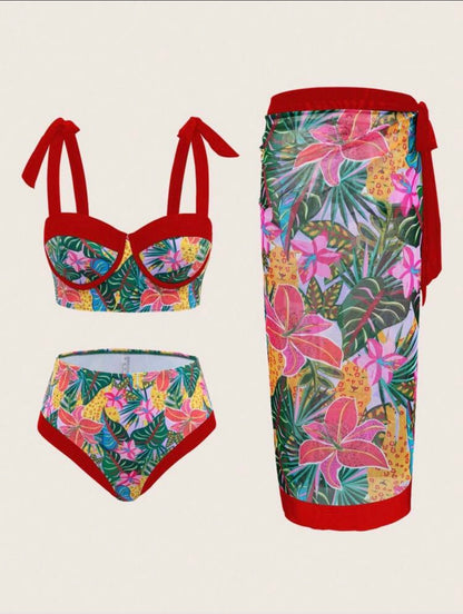 Bikini with coverup