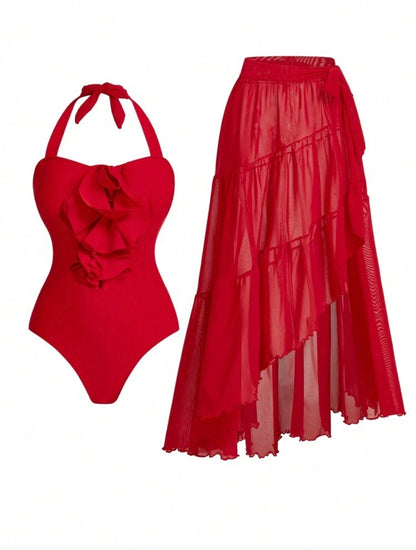 Swimsuit with skirt