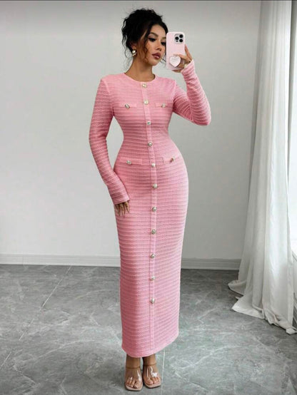 Plain knitted fabric Dress