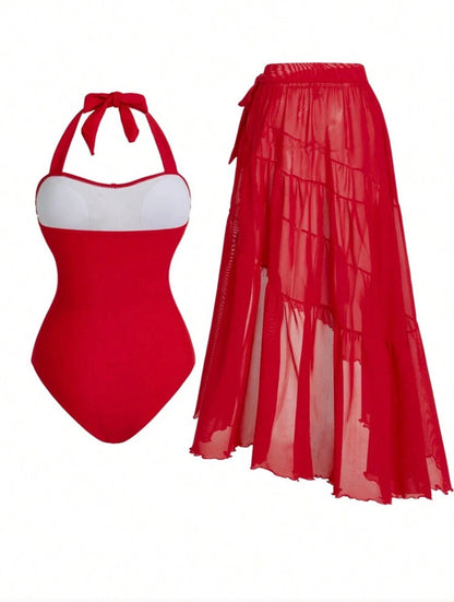 Swimsuit with skirt