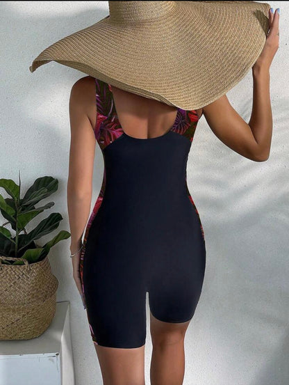 One piece shorts swimsuit