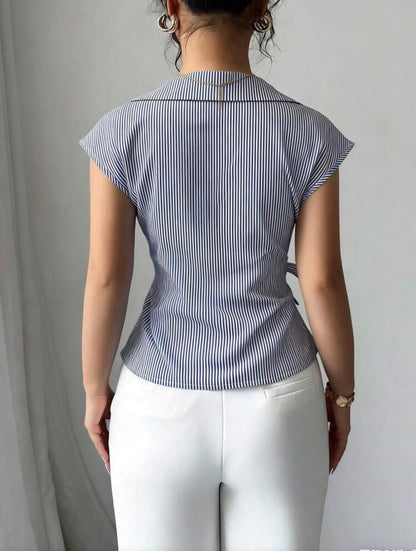Stripped sleeveless top