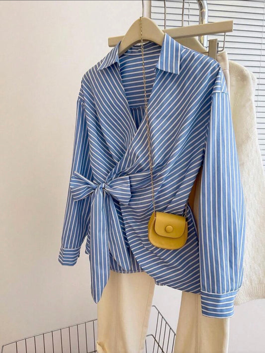 Long sleeves stripped top