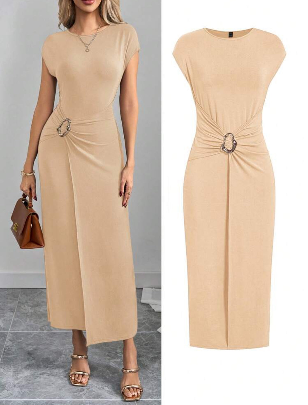 Dress with accessory