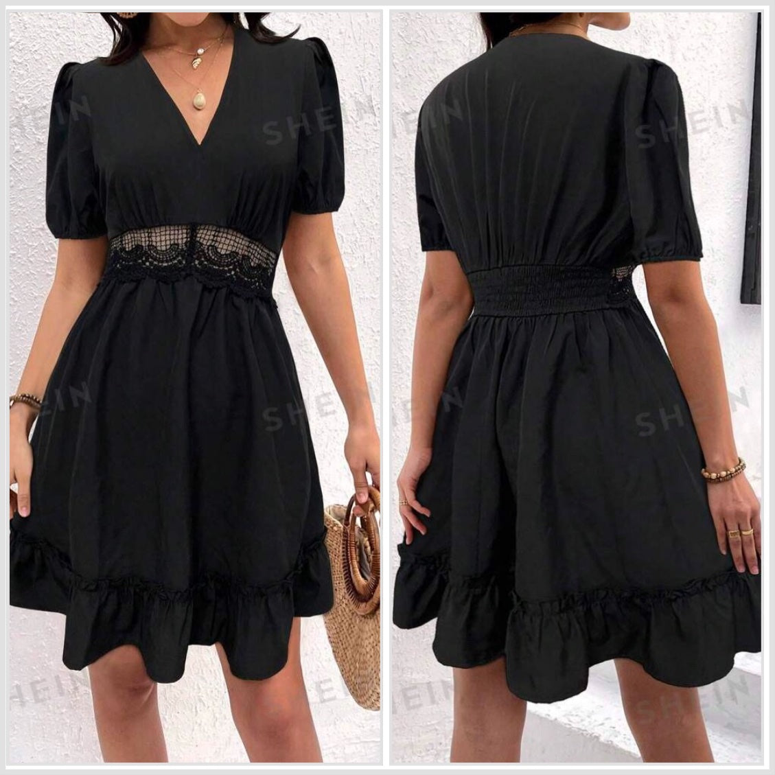 Black short dress