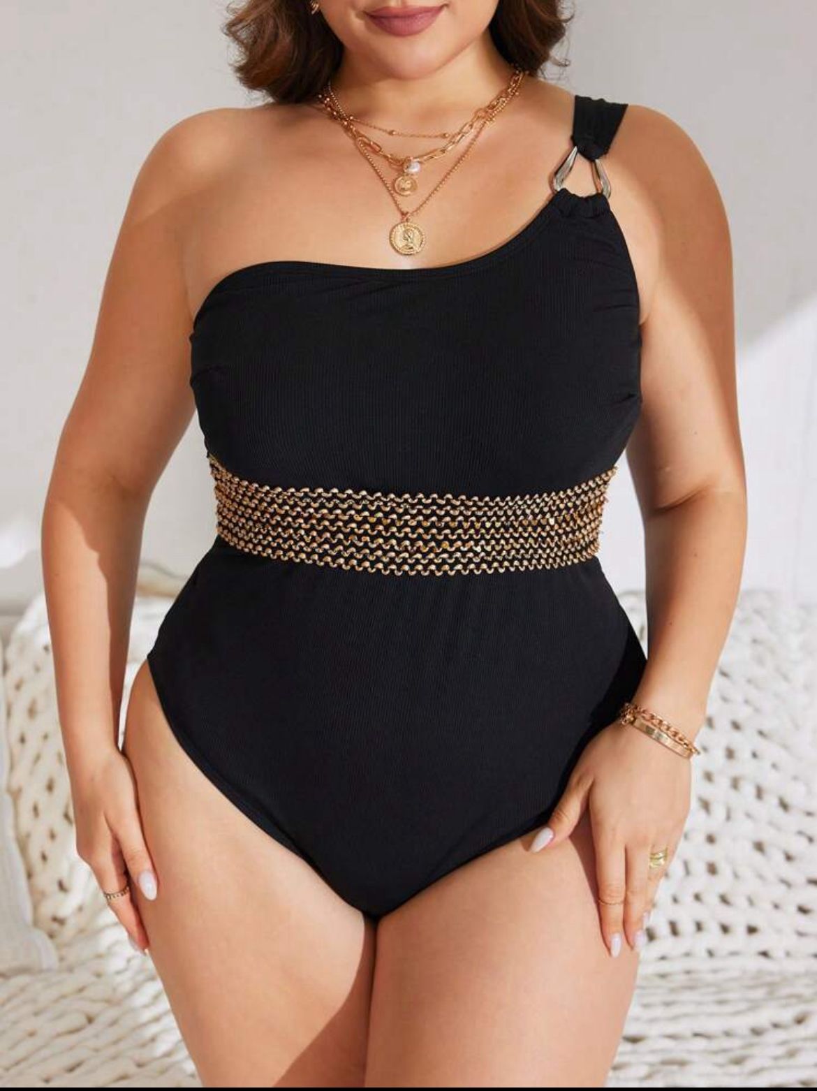 Plus size one piece swimsuit