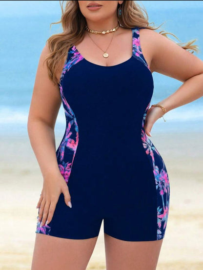 Plus Size Swimsuit Shorts - Navy Blue