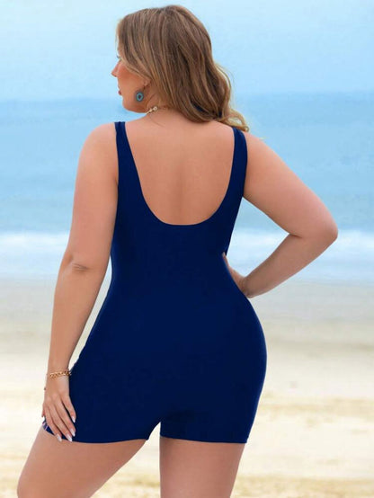 Plus Size Swimsuit Shorts - Navy Blue