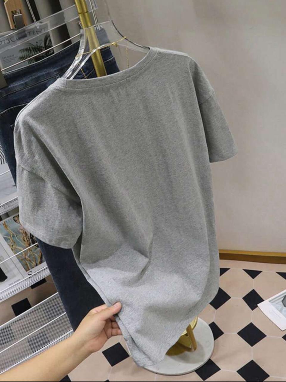 Sequins Bow T-Shirt - Gray
