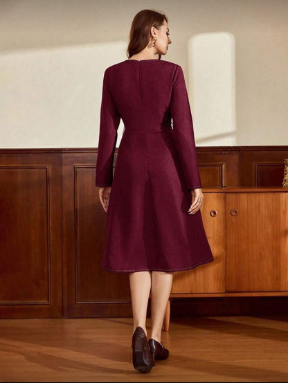 Winter Dress - Burgandy
